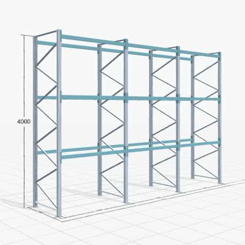 Palletstelling Basic PRB 1100, H: 4.000 mm, B: 5.750 mm, Gewicht van de pallet: 500, Palletplaatsen: 24