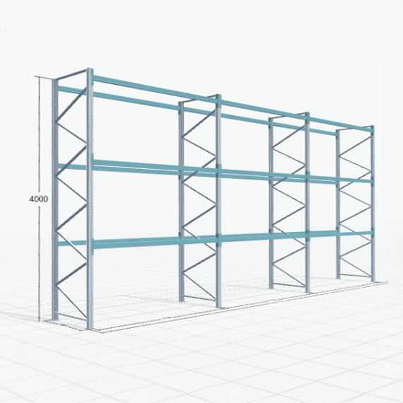 Palletstelling Basic PRB 1100, H: 4.000 mm, B: 8.450 mm, Gewicht van de pallet: 500, Palletplaatsen: 36