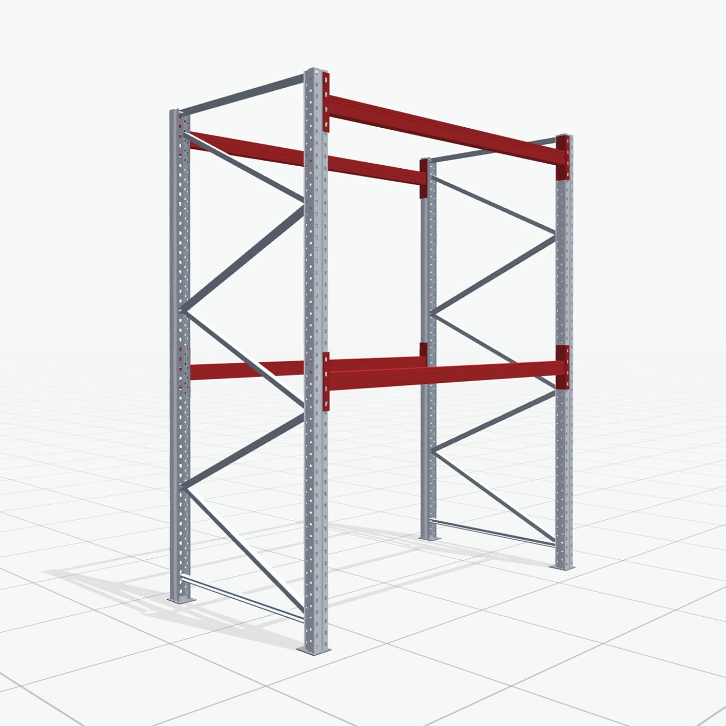 Palletstelling Basic PRB 1100, H: 2.500 mm, B: 1.970 mm, Gewicht van de pallet: 500, Palletplaatsen: 6