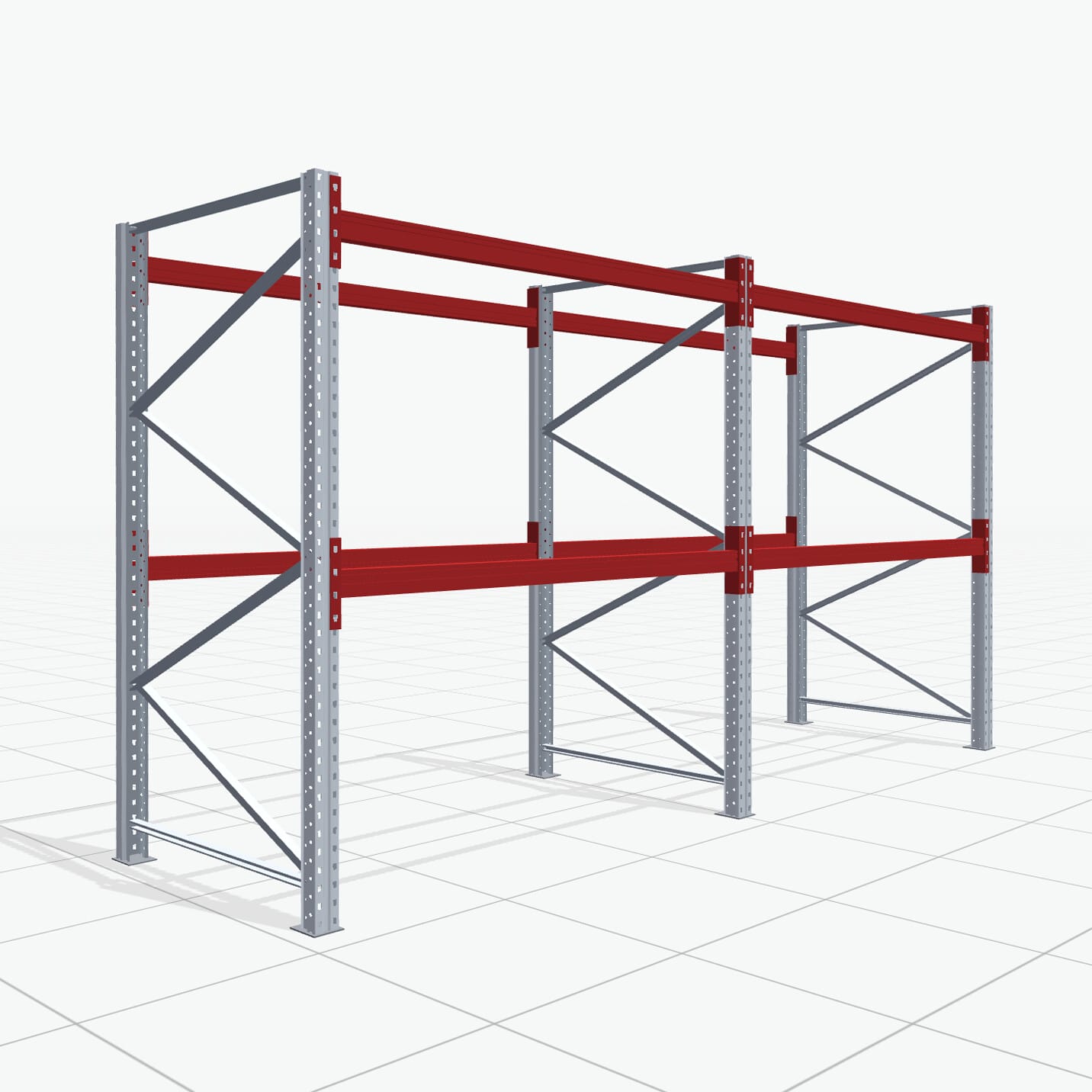 Palletstelling Basic PRB 1100, H: 2.100 mm, B: 3.860 mm, Gewicht van de pallet: 500, Palletplaatsen: 12