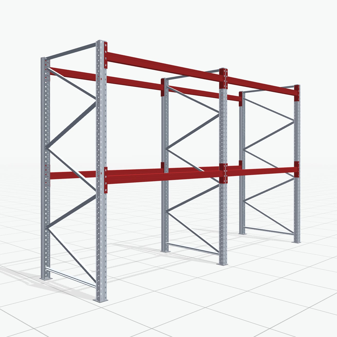 Palletstelling Basic PRB 1100, H: 2.500 mm, B: 3.860 mm, Gewicht van de pallet: 500, Palletplaatsen: 12