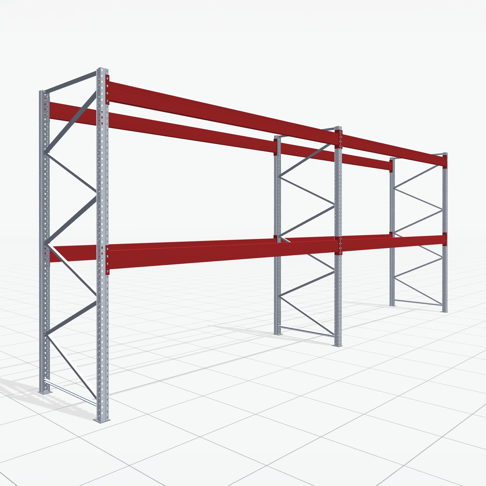 Palletstelling Basic PRB 1100, H: 3.000 mm, B: 7.460 mm, Gewicht van de pallet: 800, Palletplaatsen: 24