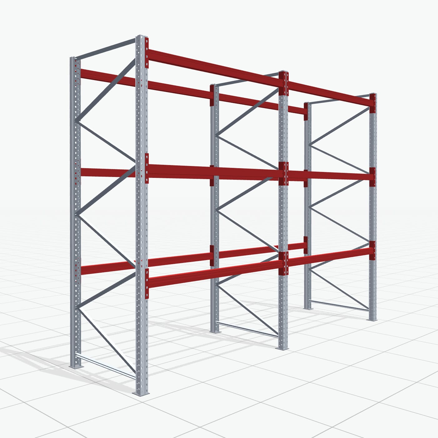 Palletstelling Basic PRB 1100, H: 3.000 mm, B: 3.860 mm, Gewicht van de pallet: 500, Palletplaatsen: 16
