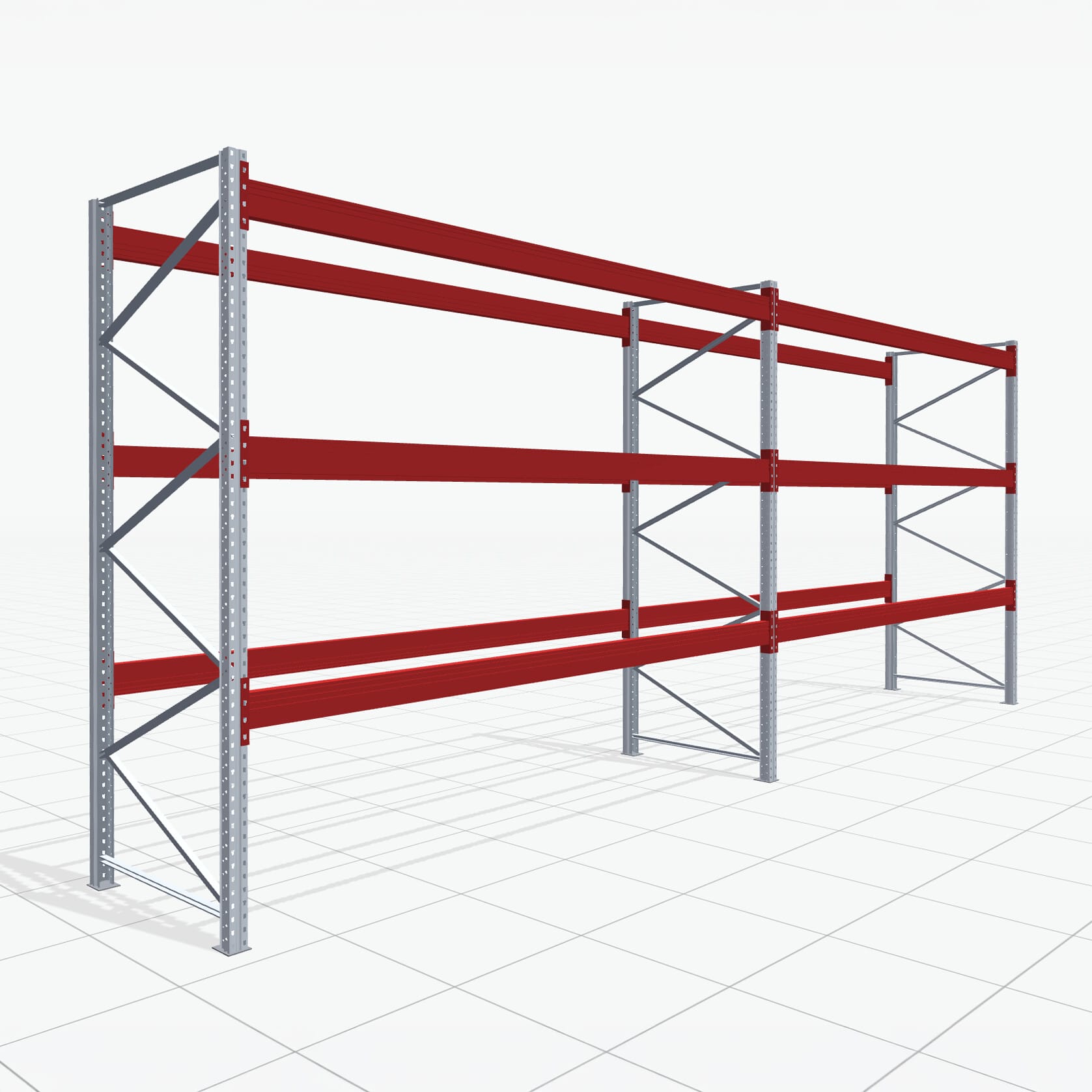 Palletstelling Basic PRB 1100, H: 3.000 mm, B: 7.460 mm, Gewicht van de pallet: 500, Palletplaatsen: 32