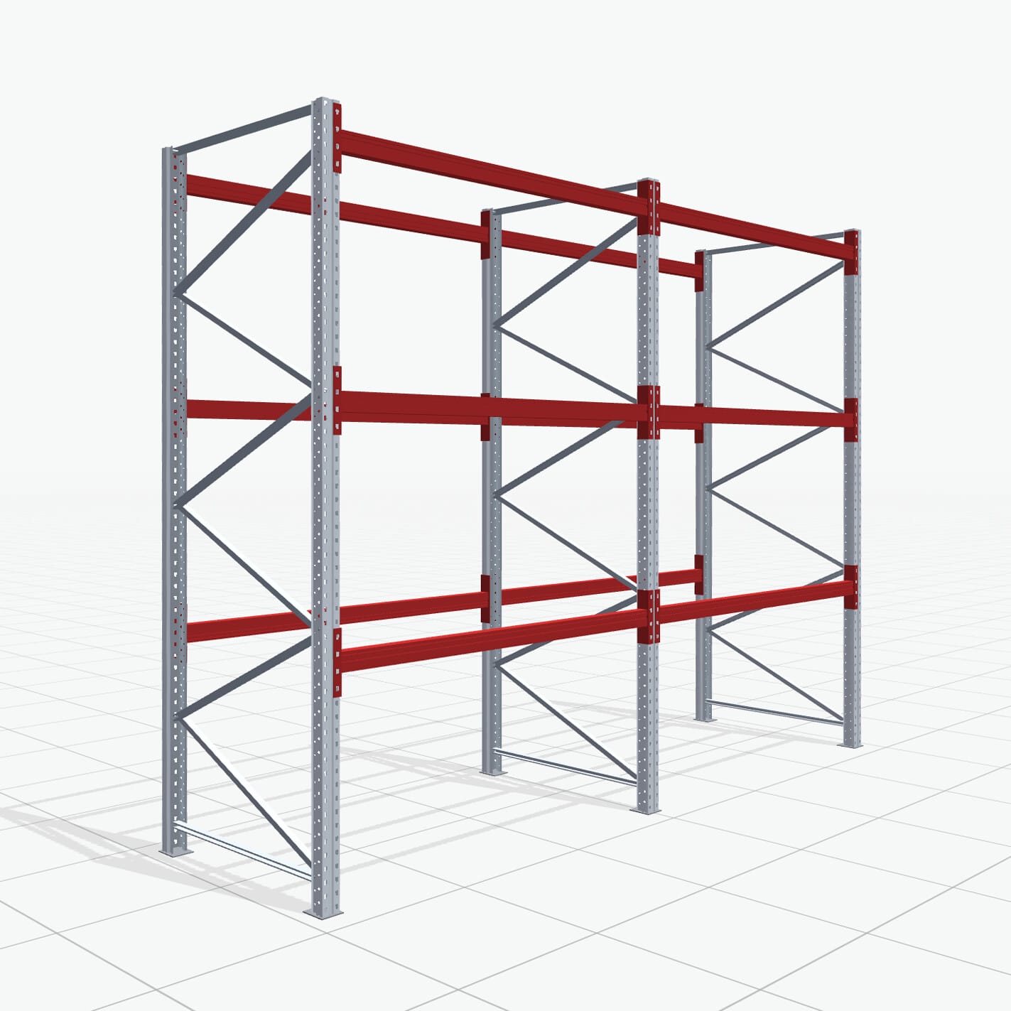 Palletstelling Basic PRB 1100, H: 3.000 mm, B: 3.860 mm, Gewicht van de pallet: 1000, Palletplaatsen: 16
