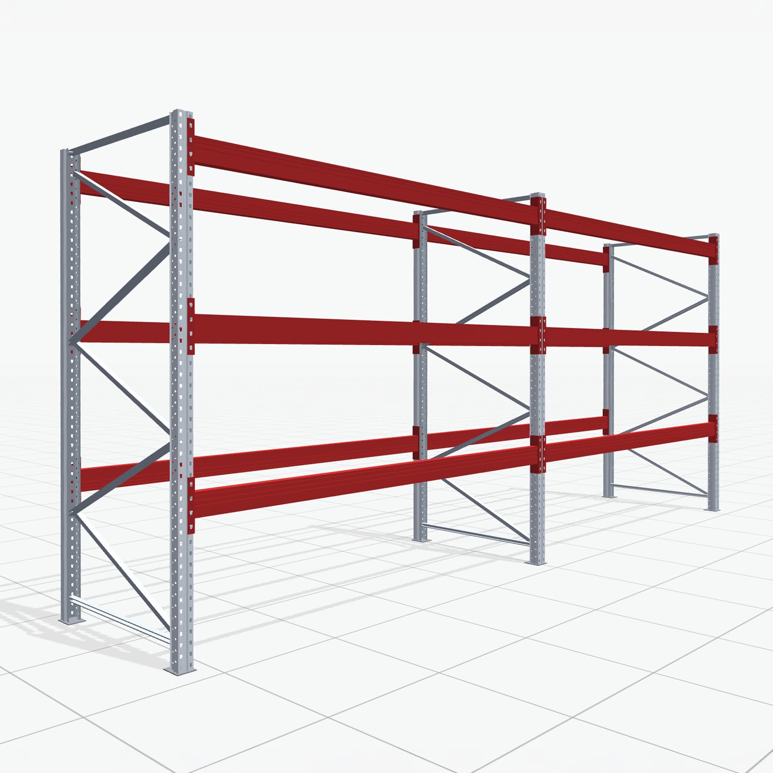 Palletstelling Basic PRB 1100, H: 2.500 mm, B: 5.660 mm, Gewicht van de pallet: 1000, Palletplaatsen: 24