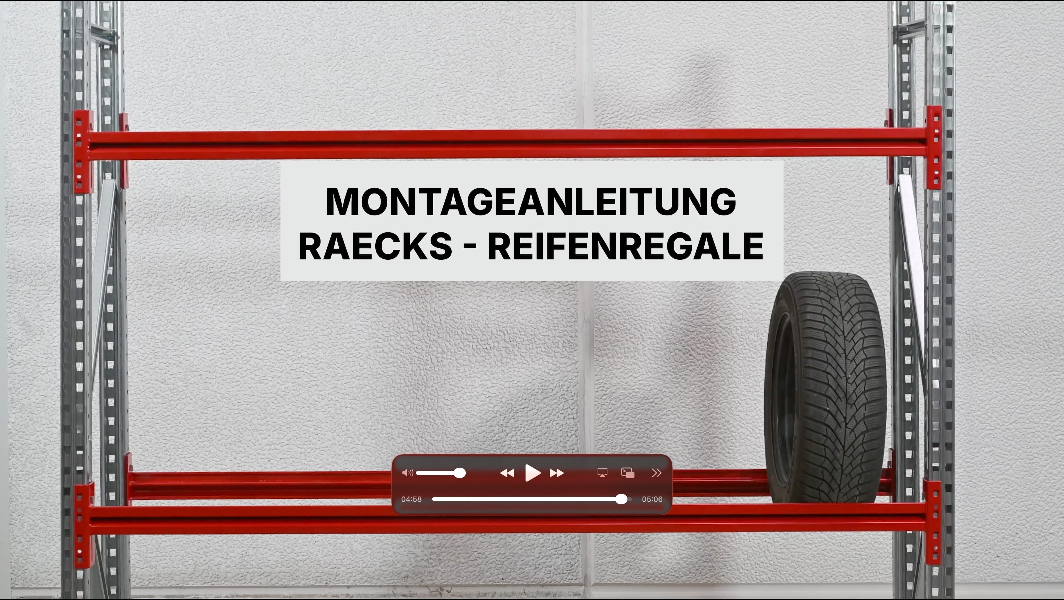 Bandenstellingen RSX 5000, H: 2.000 mm, B: 5.167 mm, D: 500 mm (16 - 18"), Niveaus: 2, Vakbreedte: 2.500 mm