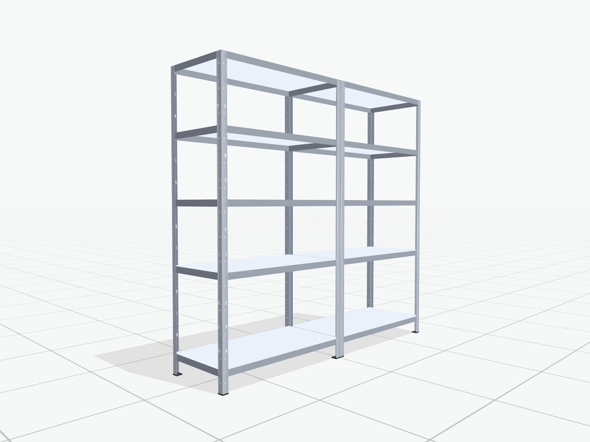 Legbordstelling Basic FBX 4100, H: 1.886 mm, D: 500 mm, B: 1.000 mm